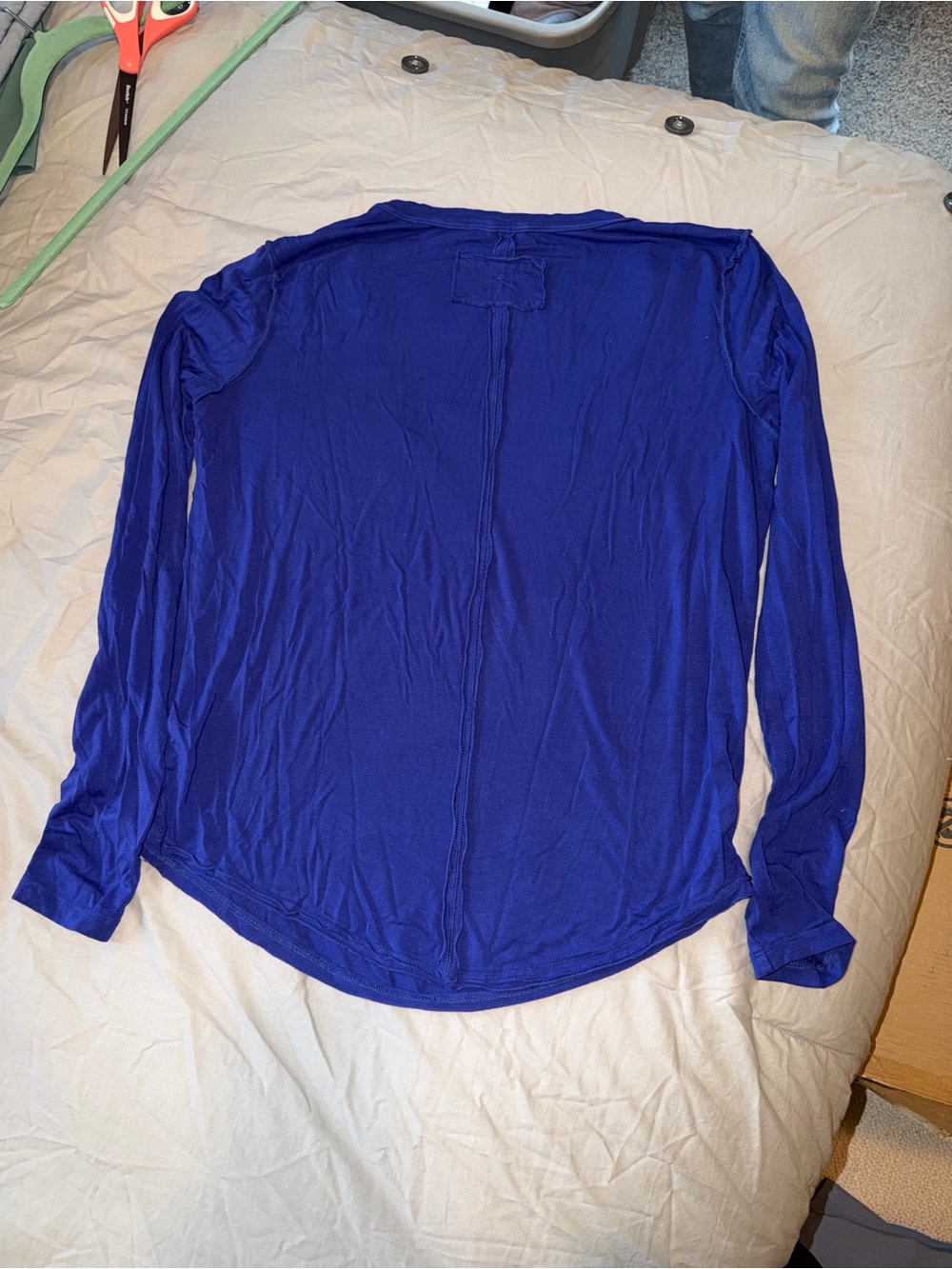 Blue Long Sleeve free people top